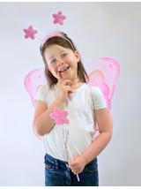 Komplet skrzydełka motyla różowy