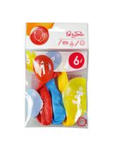 Balony z nadrukiem cyferki - 6 (3 szt.)
