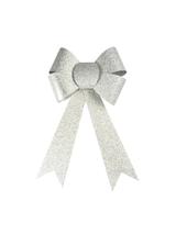 Kokarda brokatowa duża srebrna