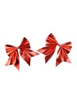 Zestaw kokard metalizowanych czerwonych (2 szt.)