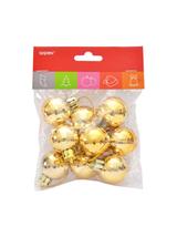 Bombki disco (9 szt.) złote