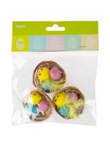 Kurczak w gniazdku z kolorowymi jajkami (3 szt.)