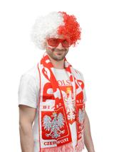Peruka Afro "Biało-Czerwoni"