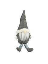 Skrzat z getrami w paski siedzący - szary