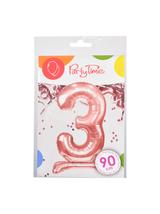 Balon foliowy cyferka XXL stojący nr 3