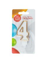 Świeczka cyferka nr 4 złota