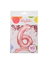 Balon foliowy cyferka XXL stojący nr 6