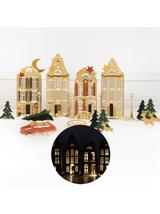 Świąteczne domki DIY (z lampkami LED i markerem)