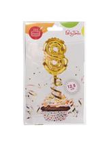 Balon foliowy na patyczku nr 8 złoty