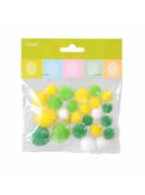 Pomponiki do zestawu zrób to sam - mix rozmiarów (25 szt.)