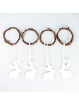 Wielkanocne obrączki na serwetki (z zawieszką) (4 szt.)