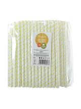 Słomki papierowe jumbo 10 mm limonkowe (144 szt.) - FSC Mix Credit