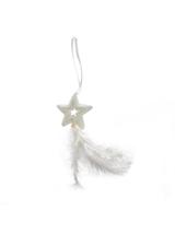 Świąteczna zawieszka z piórkiem