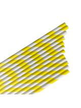 Słomki papierowe - paski żółte (12 szt.) - FSC Mix Credit