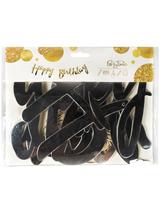 Girlanda Happy Birthday srebrna