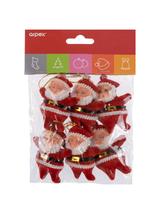 Mikołaje wiszące (6 szt.) czerwone