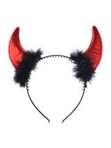 Metalizowane rogi diabła czerwone