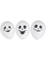 Balony z halloweenowym nadrukiem - duszki (6 szt.)