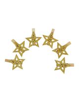 Klamerki ozdobne - gwiazdki (6 szt.)