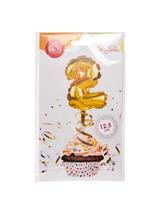 Balon foliowy na patyczku nr 2 złoty