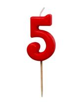 Świeczka kolorowa na szpilce nr 5