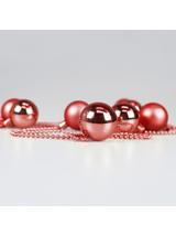 Bombki na łańcuchu - czerwone