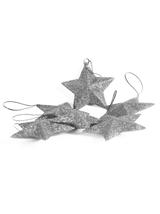 Gwiazdki brokat srebrne (6 szt.)