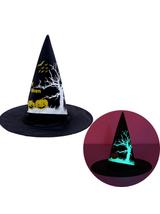 Kapelusz czarownicy ze świecącym w ciemności nadrukiem