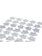 Naklejki brokatowe z pianki srebrny