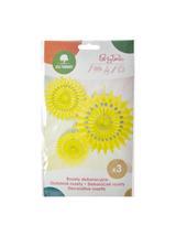 Rozety dekoracyjne (3 szt.) żółte - FSC Mix Credit