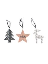 Drewniana zawieszka - mix wzorów