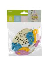 Drewniany zestaw kreatywny - pisanki z haftem