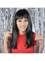 Peruka długowłosa czarna