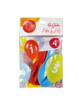 Balony z nadrukiem cyferki - 4 (3 szt.)