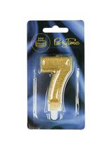 Świeczka cyferka premium nr 7 złota