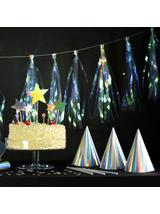 Czapeczki papierowe opalizujące (3 szt.)