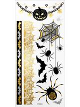 Metaliczne tatuaże halloweenowe