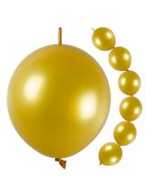 Balony złote z łącznikiem duże (10 szt.)