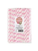 Słomki papierowe łamane różowe (144 szt.) - FSC Mix Credit