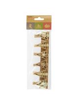 Klamerki ozdobne - choinki (6 szt.) - FSC 100%