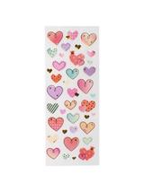 Naklejki - kolorowe serduszka