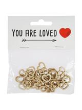 Drewniane konfetti - serduszka (48 szt.)