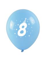 Balony z nadrukiem cyferki - 8 (3 szt.)