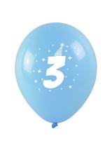 Balony z nadrukiem cyferki - 3 (3 szt.)