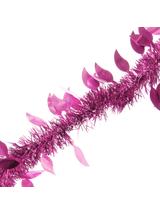 Łańcuch dekoracyjny matowy - listki różowy