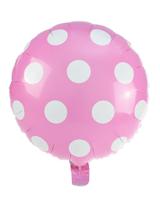 Balon foliowy kropki jasnoróżowy