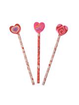 Walentynkowy ołówek z gumką (3 szt.)