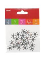 Metaliczne śnieżynki samoprzylepne (24 szt.)