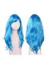 Peruka długowłosa niebieska