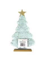 Drewniana choinka z futerkiem